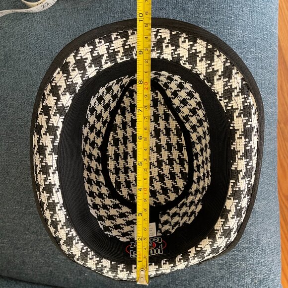 Pugs Gear Black and white Houndstooth Straw Hat - Picture 15 of 15